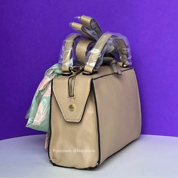 Steve Madden Breese Crossbody Bag color Tan Faux Leather New with Tags - Picture 3 of 8